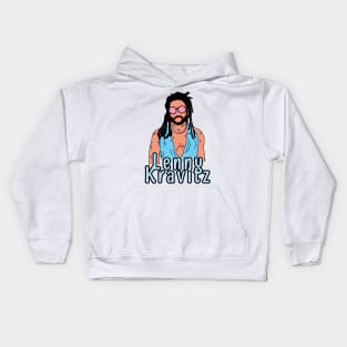 Retro Lenny Kravitz Fan Art Desain Kids Hoodie